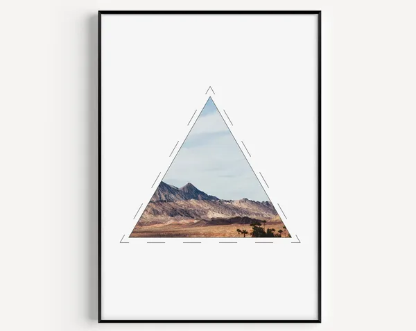 Mountain Print, Minimalist Scandinavian Wall Art