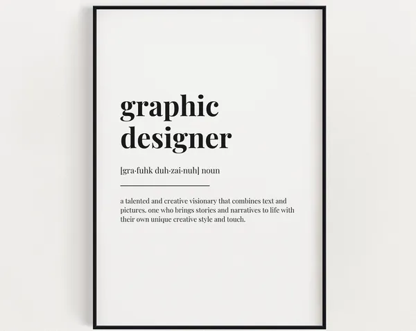 Graphic Designer Definition, Wall Art Print