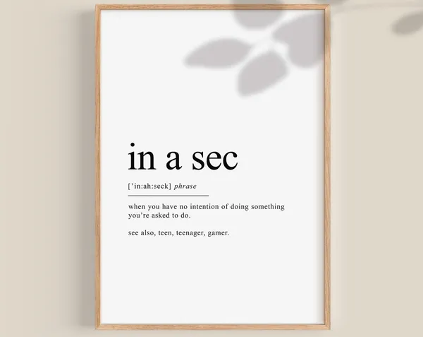 Teen Gifts in a Sec Dictionary Art Print