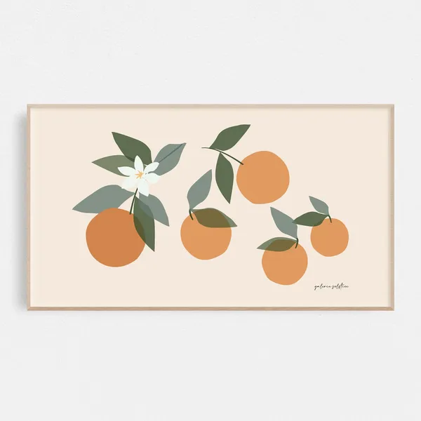 Botanical Fruit Market Abstract Art Print