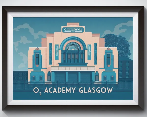O2 Academy Glasgow Retro Travel Poster Print
