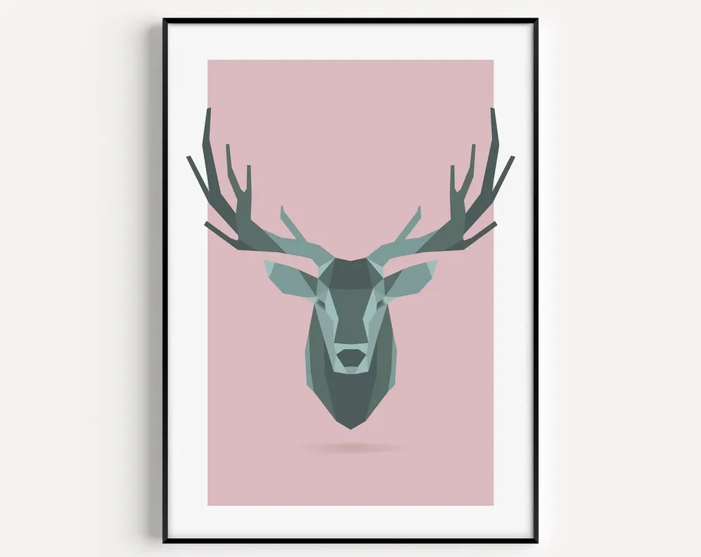 Stag Nordic Scandinavian Art Print