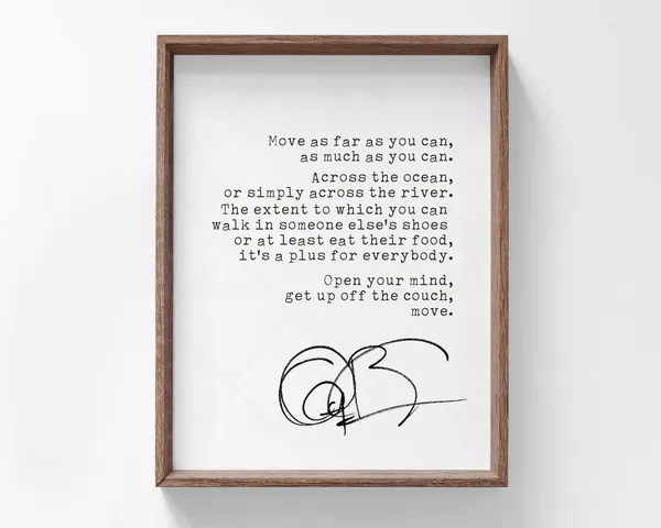 Anthony Bourdain Quote Print, Travel Quote Art Poster