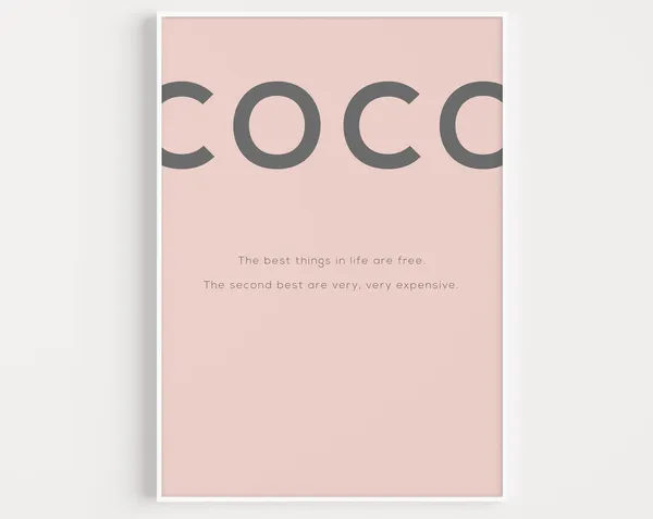 Minimalist Quote Print, Pink Scandinavian Wall Art