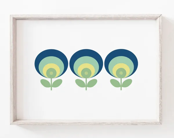 Scandinavian Minimalist Flower Art Print