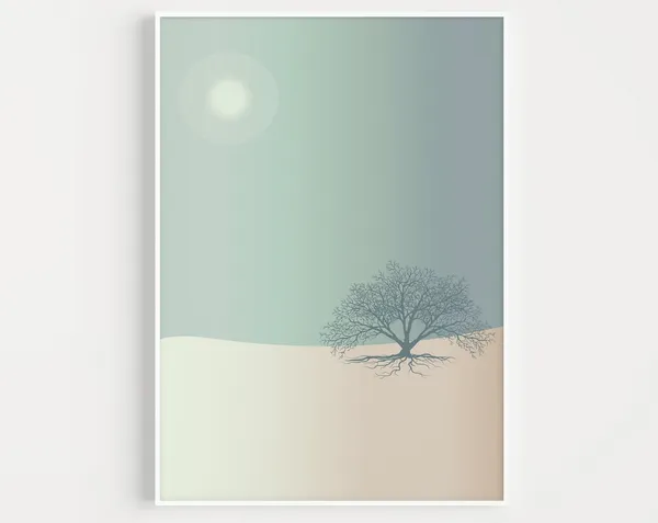 Tree Print, Minimalist Scandinavian Art Print