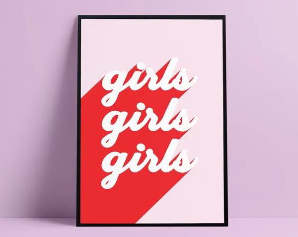 Girls Feminist Lesbian Empowerment Art Print