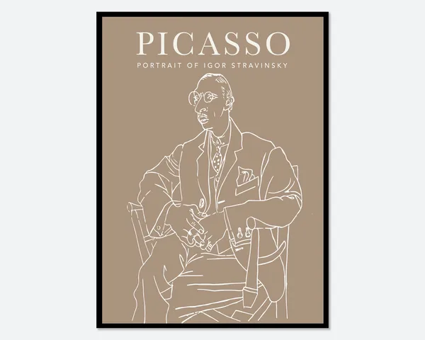 Picasso Portrait Of Igor Stravinsky Art Print
