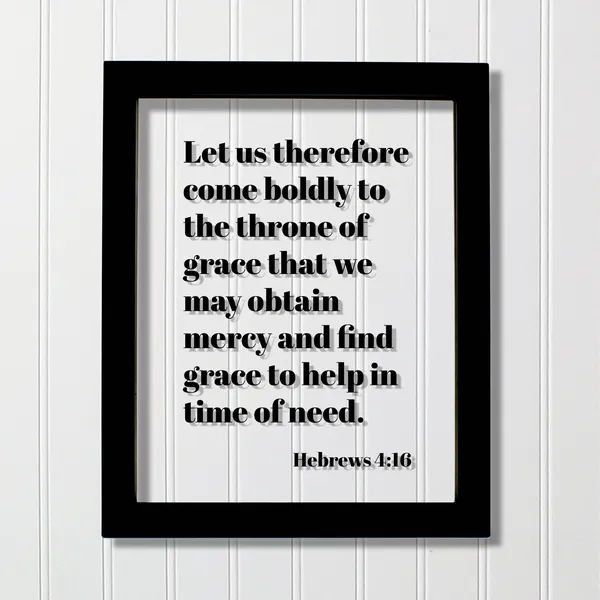 Hebrews 4:16 Verse Art Print, Bold Faith Quote