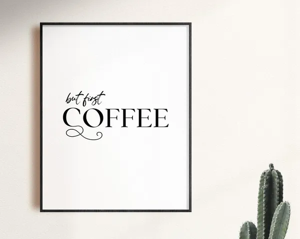 Coffee Coffee Bar Decor Funny Coffee Lover Art Print