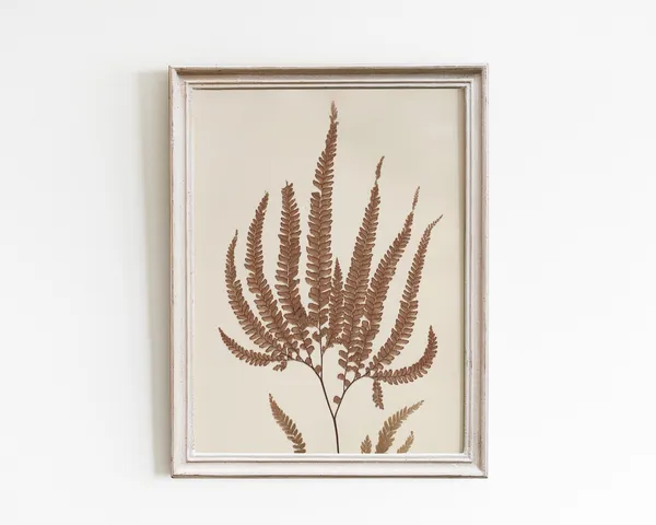 Pressed Flower Fern Vintage Botanical Art Print