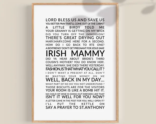 Irish Mammy St Patrick's Day Mother Gift Poster