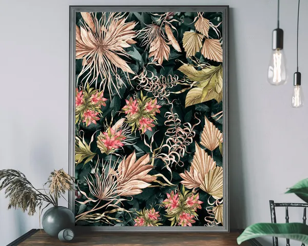 Floral Pattern Print, Maximalist Botanical Art Print