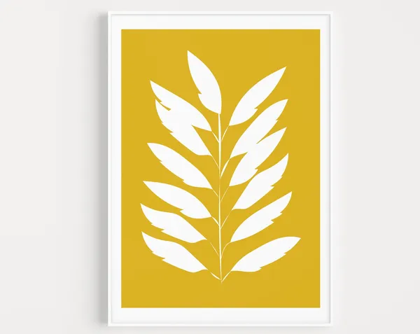 Leaf Scandinavian Minimalist Art Print