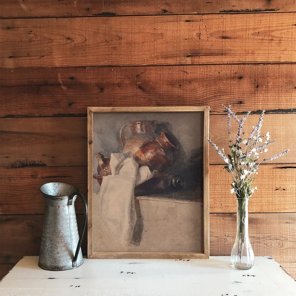 Still Life Painting - Vintage Farmhouse Art - Image 3