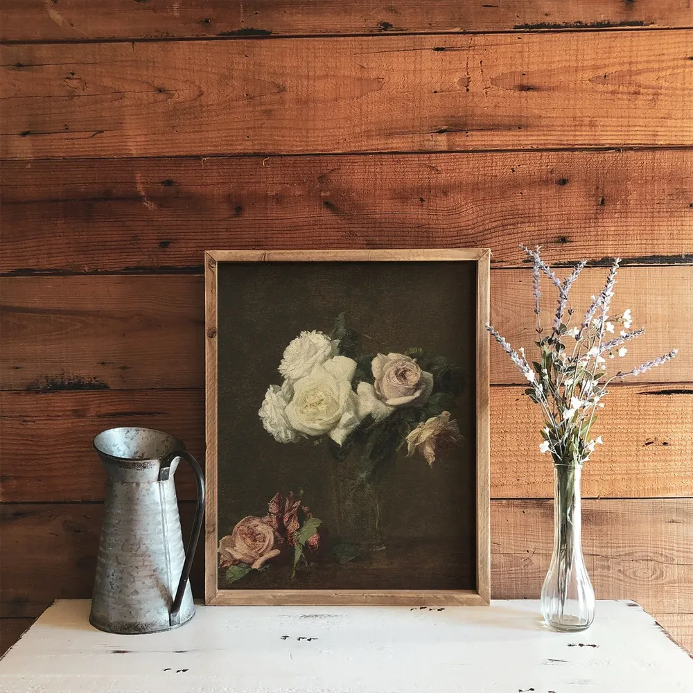 Moody Floral Painting, Vintage Botanical Art Print - Image 3