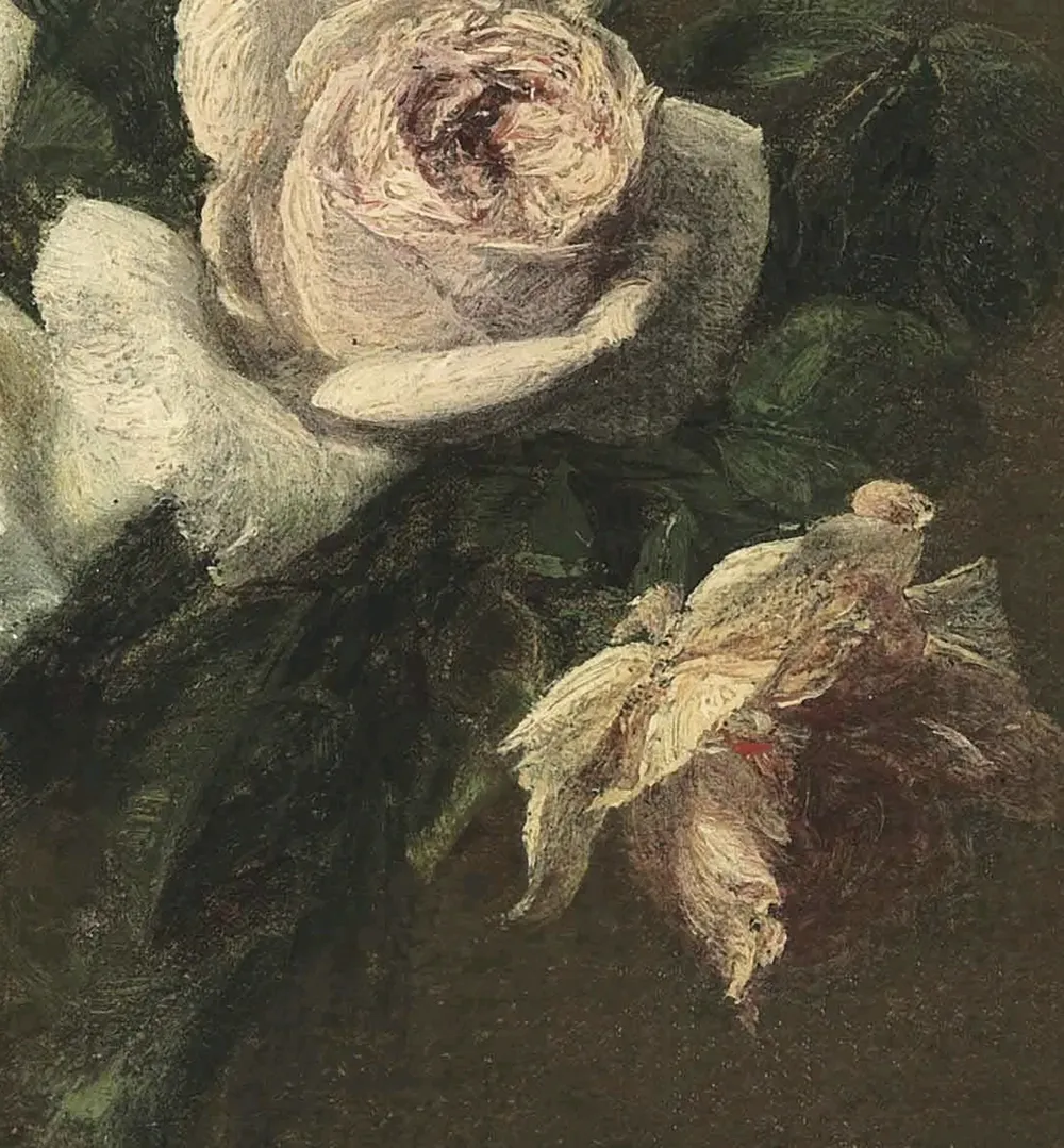 Moody Floral Painting, Vintage Botanical Art Print - Image 4