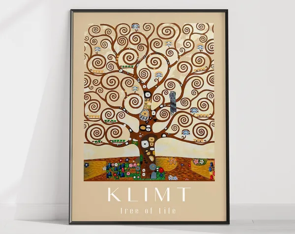 Gustav Klimt The Tree Of Life Art Nouveau Art Print