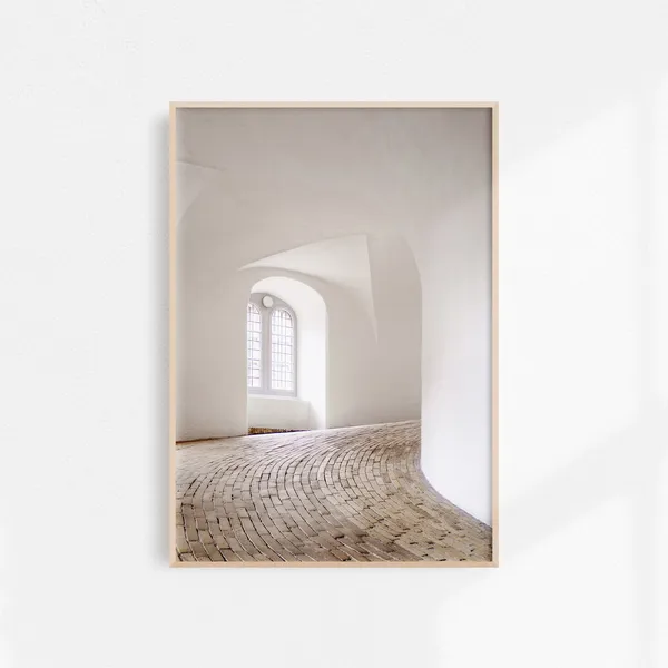 Copenhagen Round Tower Minimalist Travel Poster