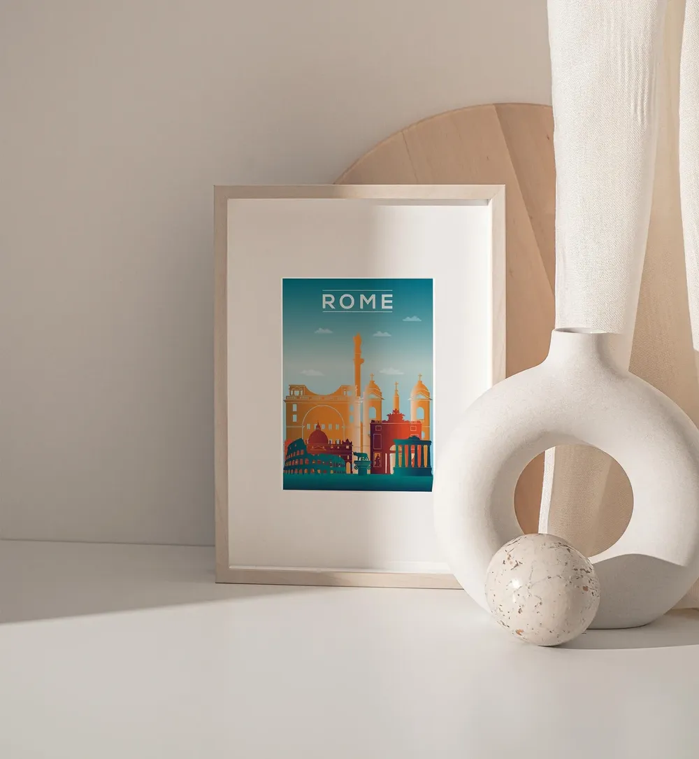 Rome Travel Poster, Italy Wall Art Print - Image 3