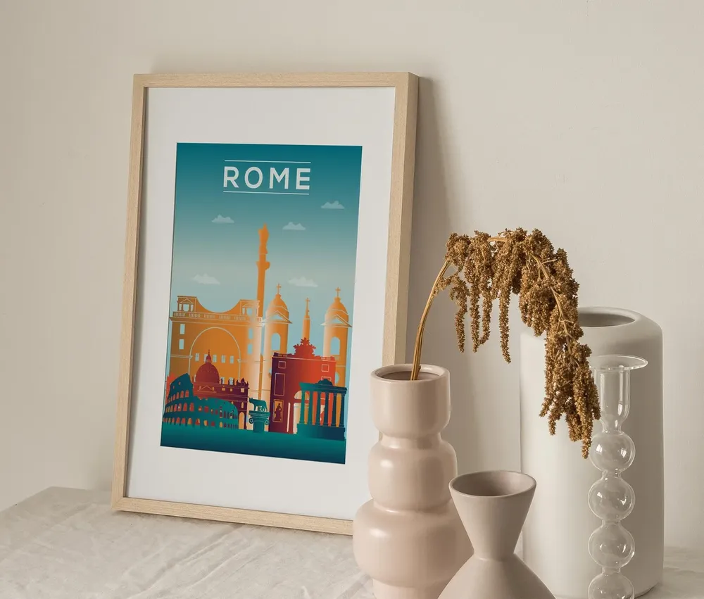 Rome Travel Poster, Italy Wall Art Print - Image 2