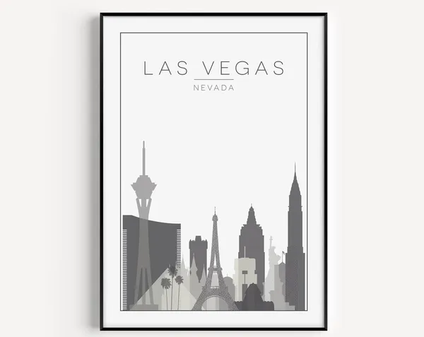 Las Vegas Travel Poster, USA Travel Wall Art Print