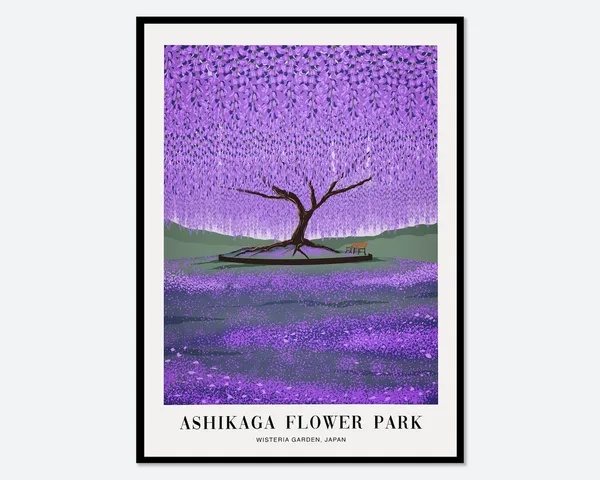 Wisteria Tree Ashikaga Flower Park Japan Boho Art Print
