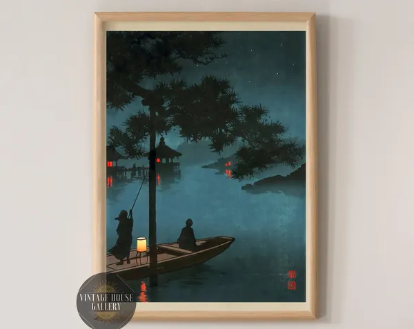 Lake Biwa Ukiyo-E Japanese Travel Poster