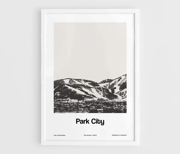 Park City Utah Minimalist Travel Poster Print