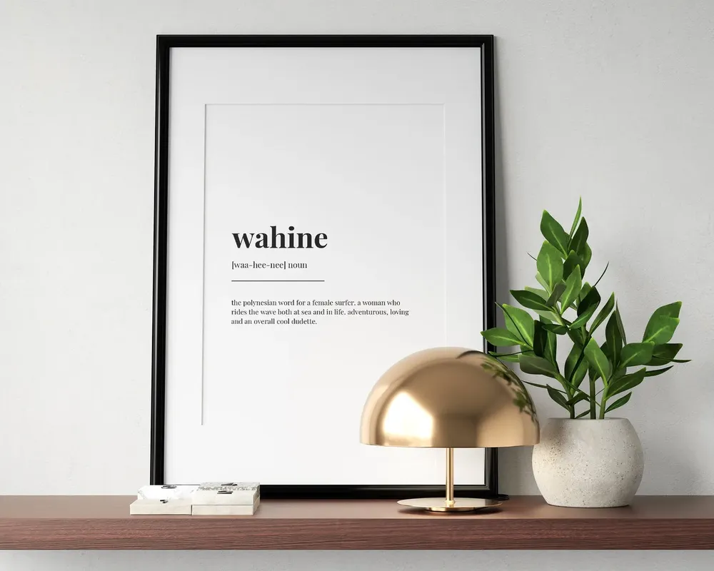 Wahine Definition, Hawaii Wall Art Poster Print - Image 3