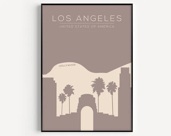 Los Angeles Minimalist Travel Poster