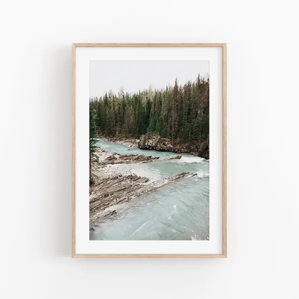 Fog Tree Nature Art Print, Forest Wall Decor