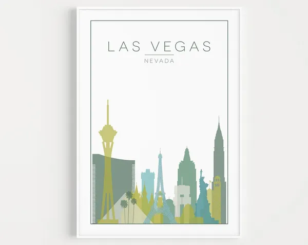 Las Vegas Minimalist Travel Poster Print