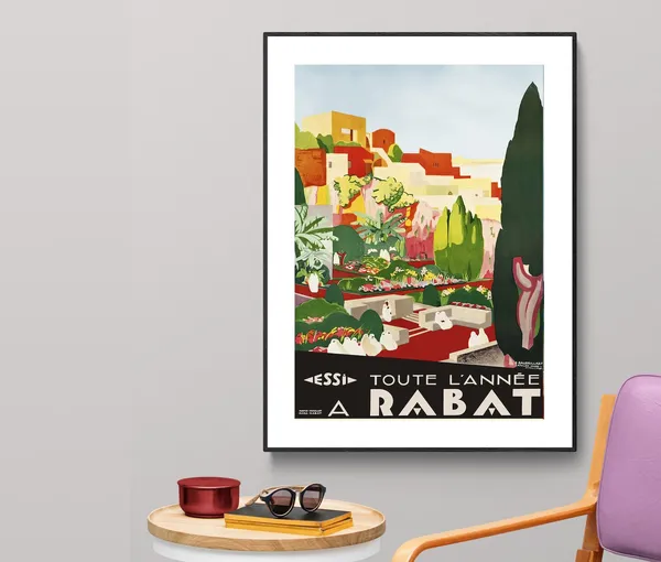 Toute Lannee Rabat Morocco Vintage Travel Poster