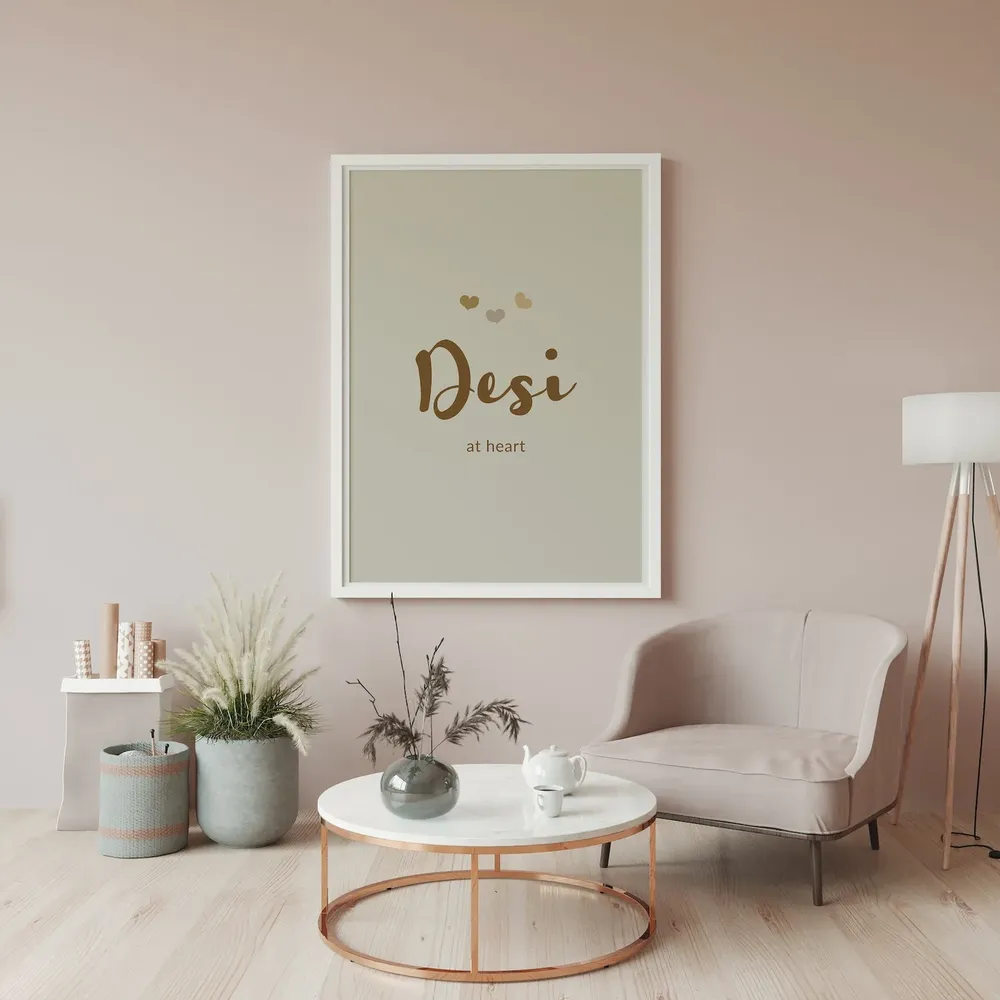 Desi At Heart Indian Typography Art Print, Modern Boho - Image 7