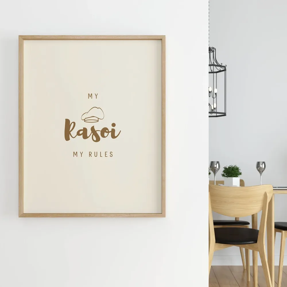 My Rasoi My Rules Indian Typography Art Print - Image 8
