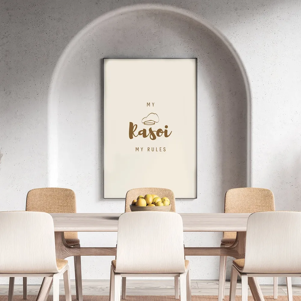 My Rasoi My Rules Indian Typography Art Print - Image 6