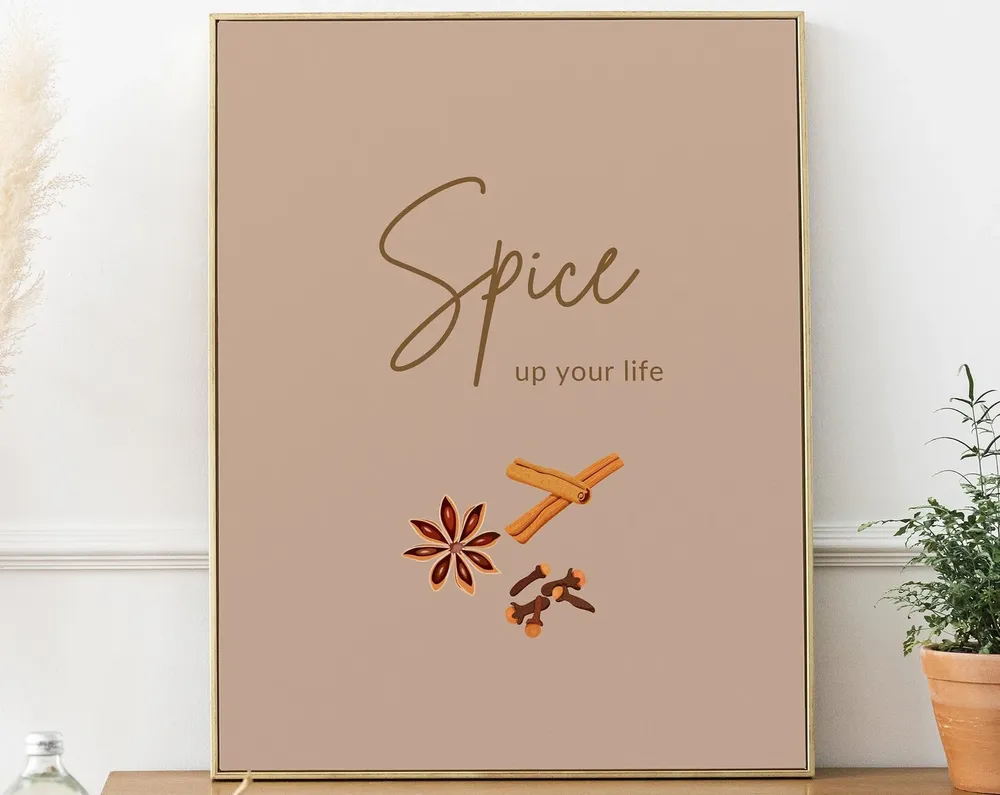 Spice Up Your Life Indian Typography Art Print