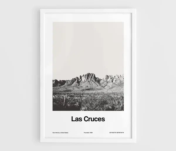 Las Cruces, New Mexico Minimalist Travel Poster
