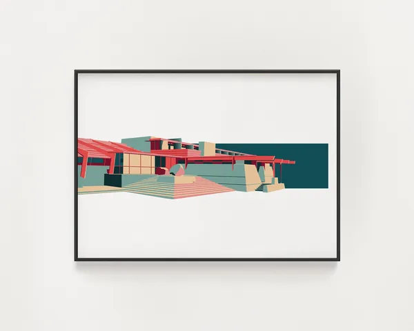 Frank Lloyd Wright Taliesin West Arizona Architecture Poster