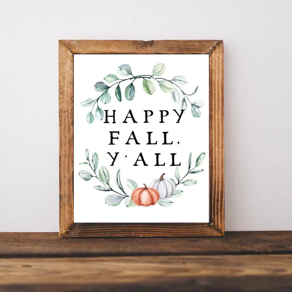 Fall Wall Decor Autumn Pumpkin Season Art Print