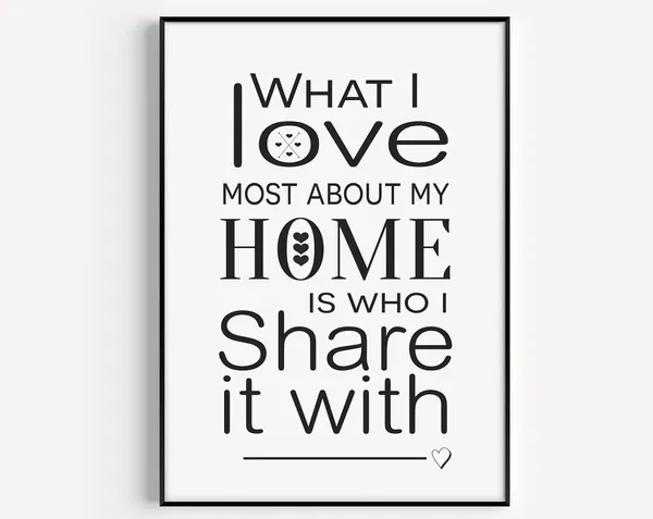 Love Quote Minimalist Wall Art Print