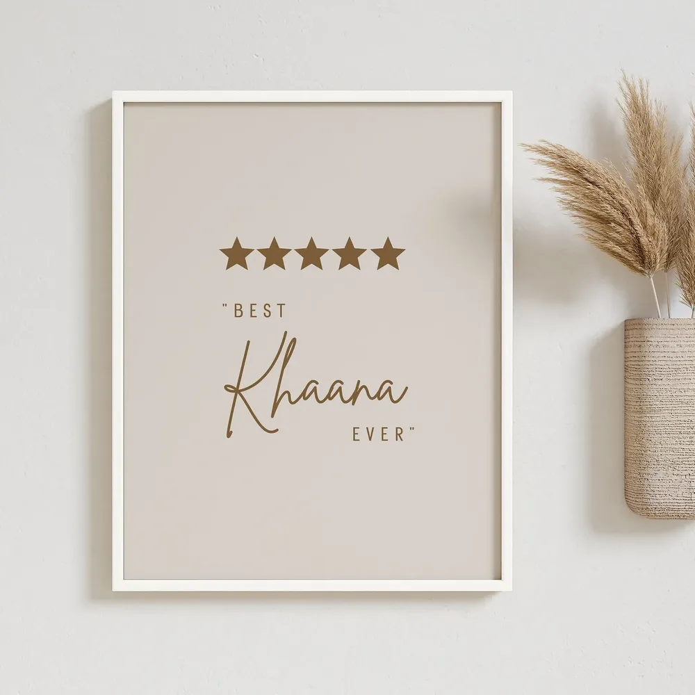 Best Khaana Ever Indian Typography Art Print Decor - Image 7