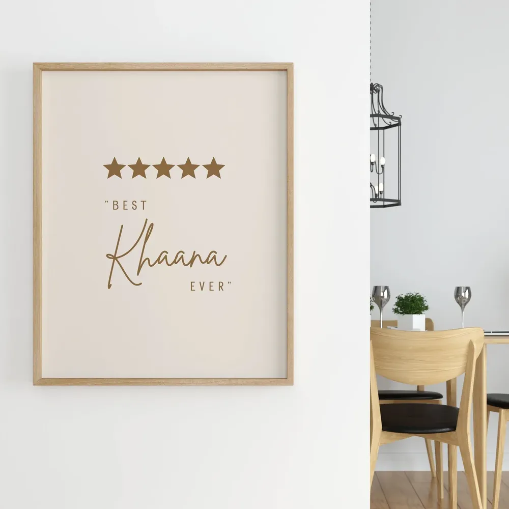 Best Khaana Ever Indian Typography Art Print Decor - Image 6