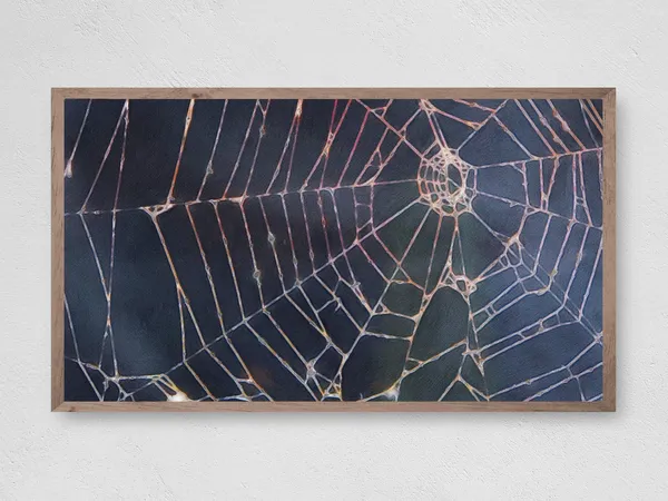 Spider Web Halloween Art Print, Frame TV Art
