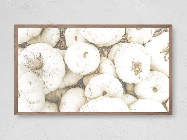 White Pumpkin Pile, Instant Fall Art Print