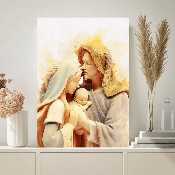 Nativity Holy Family Art Print, Christmas Decor