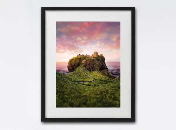 Dunnottar Castle Scotland Travel Poster, Scottish Gift
