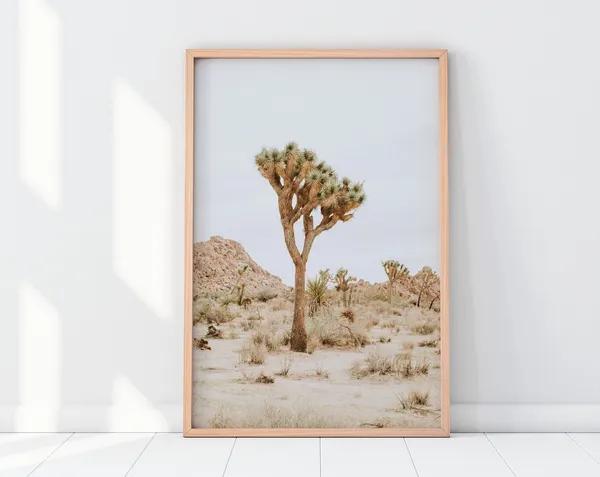 Joshua Tree Pastel Desert Travel Poster