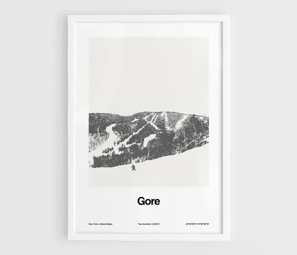 Gore Mountain, North Creek New York Minimalist Art Print